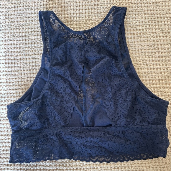 NWT Aerie Lace Bralette in Navy Blue - Picture 2 of 3